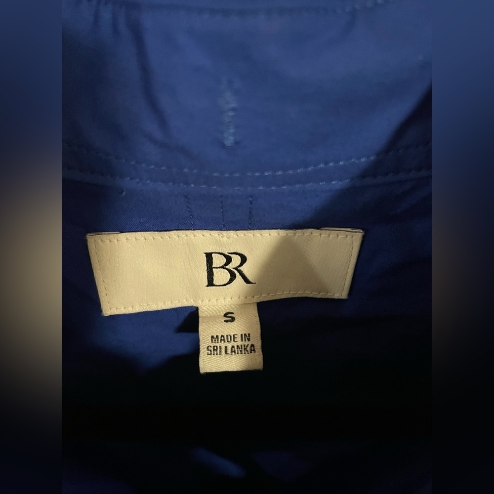 Banana Republic The Boxy Crop Shirt in Horizon Line Blue - Picture 7 of 10